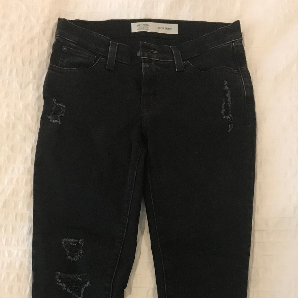 Levi Strauss Girls Jeans Black Size 12